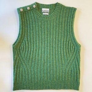 Ganni - Wool Mix Vest (Kelly Green)